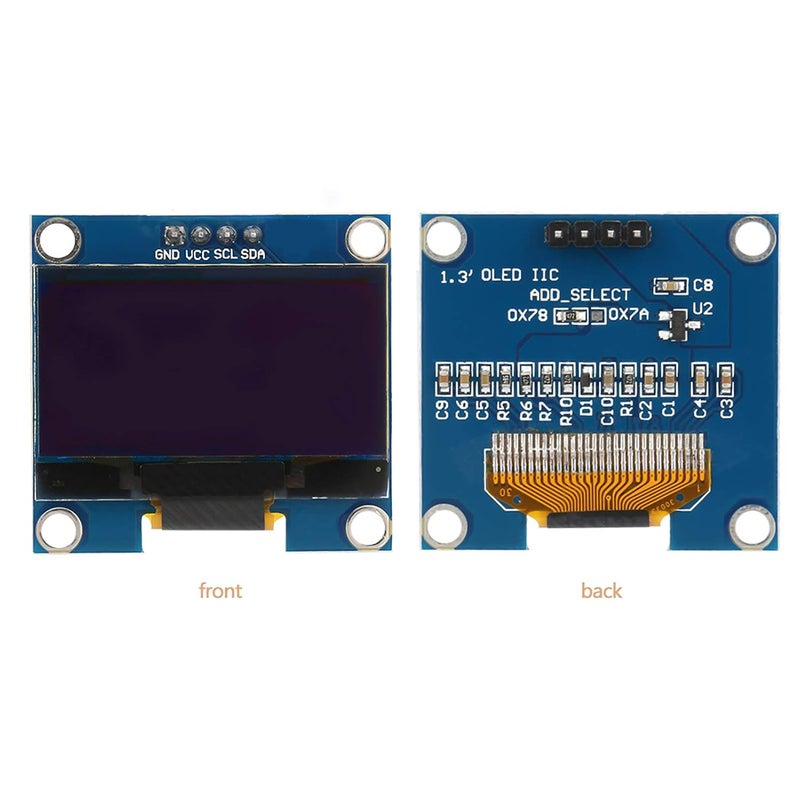 1 3 Inch OLED Display Module I2C I2C Communication 128x64 Resolution White Self Illuminating - Image 3